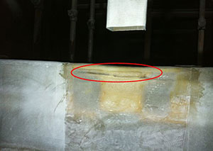 Leak Path Found in FRP Joint
