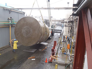 Transport FRP Tank for Installation at Chemical Plant