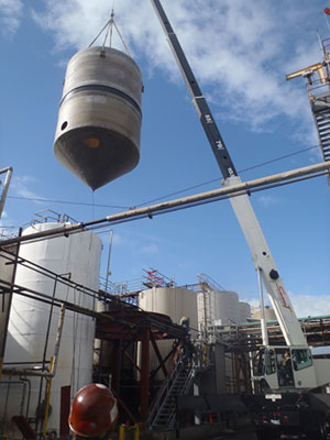Transporting Custom FRP Tank