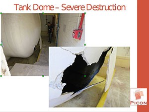 Tank Dome Repair On-Site FRP Molding